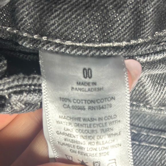 Aeropostale Dark Gray Ripped Mom Jeans 00 - Picture 6 of 8